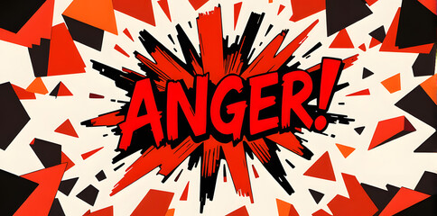 Anger Explosion Comic Style Illustration