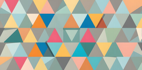 Obraz premium Colorful Triangle Geometric Pattern Background