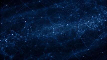 Abstract digital technology system platform dot line light stars galaxy connecting cyber space flow background, future innovation technology abstract presentation background concept, 3D Rendering