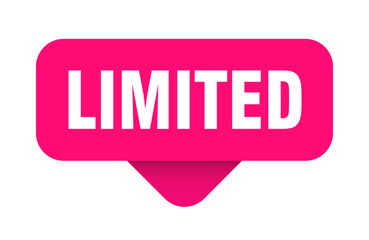 limited sticker. limited sign on transparent background