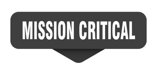Fototapeta premium mission critical sticker. mission critical sign on transparent background