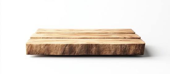 Stylish wooden logs placed horizontally on a clean white background, ideal for creative projects featuring a natural ginger wood theme.