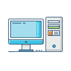 desktop computer  icon, desktop computer  vector illustration-simple illustration of desktop computer , perfect for desktop computer  logos and icons