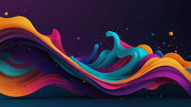 Trendy liquid style shapes abstract design, dynamic background for placards, brochures, posters, web landing pages, covers or banners