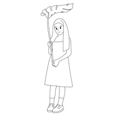 little girl with umbrella
