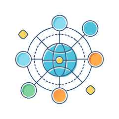 network  icon, network  vector illustration-simple illustration of network , perfect for network  logos and icons