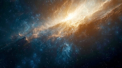 Fototapeta premium Cosmic Nebula: A Celestial Tapestry of Stars and Gas in the Vast Universe