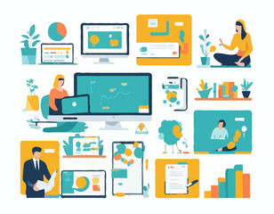 Engaging Online Learning Graphics for E-Learning Platforms