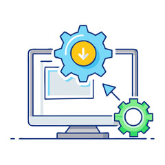 software installation  icon, software installation  vector illustration-simple illustration of software installation , perfect for software installation  logos and icons
