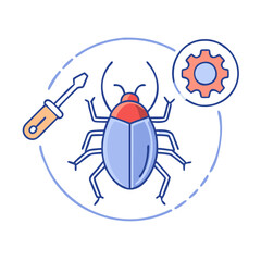 bug fixing  icon, bug fixing  vector illustration-simple illustration of bug fixing , perfect for bug fixing  logos and icons