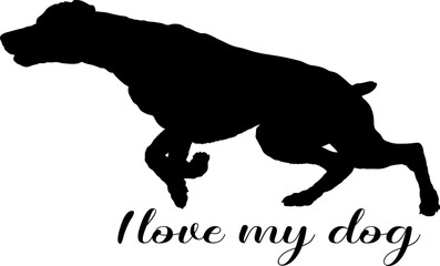 dog silhouette, dog, dog breeds, logo, vector, silhouette, i love my dog, animal, illustration, icon, sign, design, black, symbol, pet, love