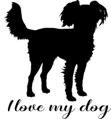 dog silhouette, dog, dog breeds, logo, vector, silhouette, i love my dog, animal, illustration, icon, sign, design, black, symbol, pet, love