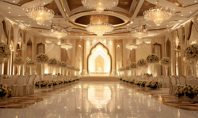 Obraz premium Exclusive Muslim Wedding Designer with a Ballroom Venue for a Dream Celebration