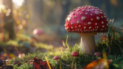 Mushroom on a composed background, magnificent mushroom texture. Background neutral, mushroom intense.