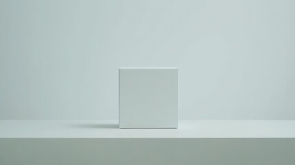 White Box Package Mock-Up Template with Product Background Design