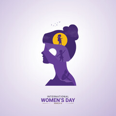 International Women’s Day. Women’s Day creative design for social media ads