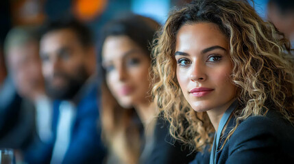 Fototapeta premium multiracial group engaging in networking discussions