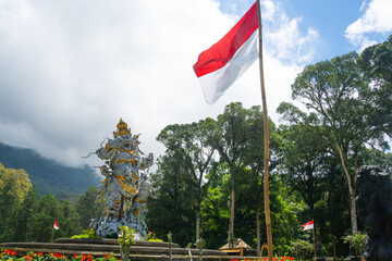 Kumbhakarna Laga statue, An ancient statue of fighting Kumbhakarna Rakshasa from epic Hindu legend...