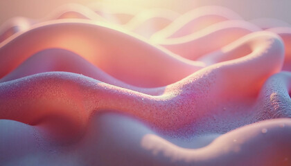 Abstract soft-textured waves with vibrant lighting