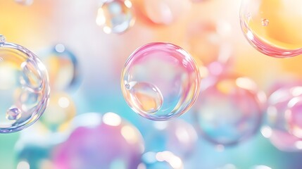 pastel bubbles abstract background - pastel colors