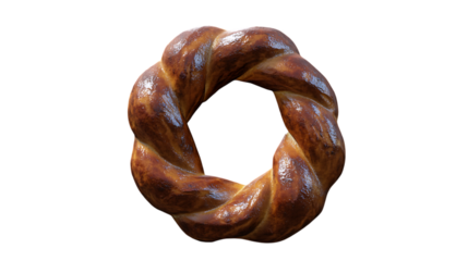 Soft pretzel isolated on transparent or white background