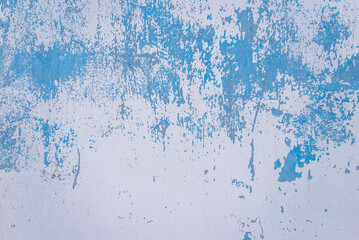 Old blue and white painted metal textured background