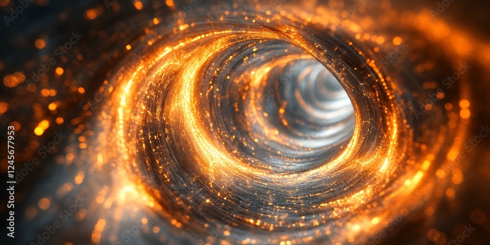 Poster abstract 3d rendering of dynamic geometric waves in vibrant colors., generative ai