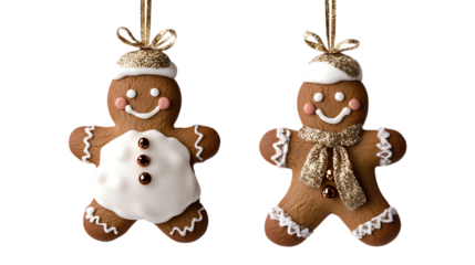 Transparent PNG available Gingerbread man Christmas decoration isolated on transparent or white background