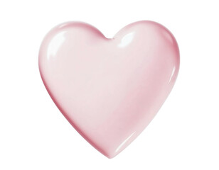 Obraz premium pink heart isolated on white