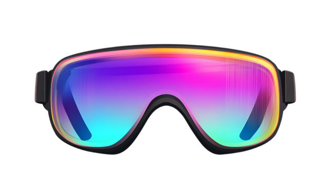 Virtual reality glasses isolated on transparent or white background