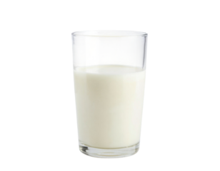 glass of milk isolated on white