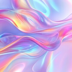 Fototapeta premium Abstract colorful fluid background with pastel holographic gradient and soft glow effect