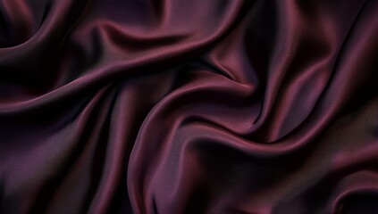 Draped maroon silk fabric texture, studio shot, dark background, design resource
