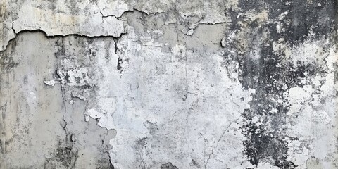 Weathered concrete backdrop with textured gray surface featuring cracks and peeling details in the center and subtle dark accents on the edges.