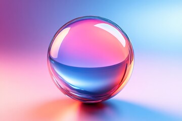 Colorful gradient sphere, 3D render, Generative AI