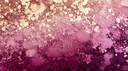 Fototapeta premium Texture of purple powder with gold dust scattered