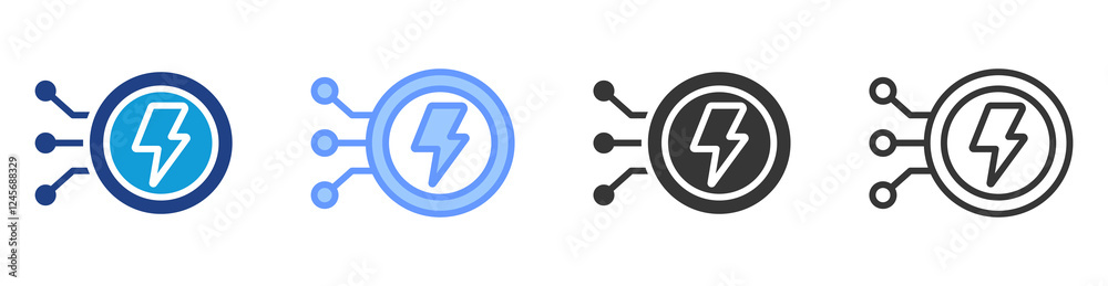 Poster flash loan icon set multiple style collection