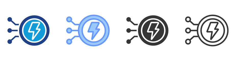 Flash loan icon set multiple style collection