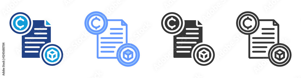 Poster digital collectible icon set multiple style collection