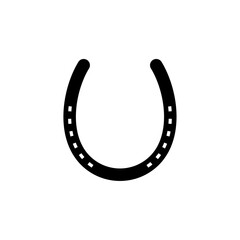 Horseshoe icon silhouette vector illustration.