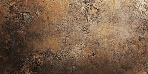Textured brown and gold surface with rough, weathered appearance showcasing deep crevices and uneven patterns ideal for backgrounds or design elements.