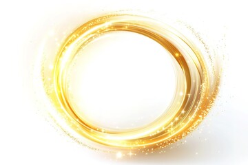 Celestial Swirl: Golden Halo with Elegant Design Element. Perfect for spiritual, religious, or abstract designs. Ideal for branding, logos, websites, and digital art projects. Adds a touch of       
