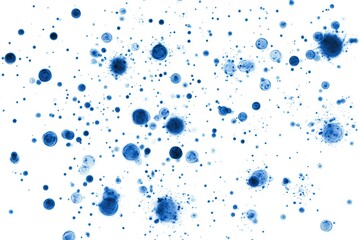 Ethereal Blue Dust Particles: A Stunning Collection of Isolated Blue Dust Specks on a Pure White Background, Perfect for Design Projects, Adding a Touch of Magic and Whimsy to Your Creative Work.     