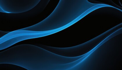 Obraz premium Black abstract background with wavy shapes 8