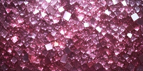 Obraz premium Shimmering Pink Diamond Mosaic with Symmetrical Patterns and Reflective Lighting