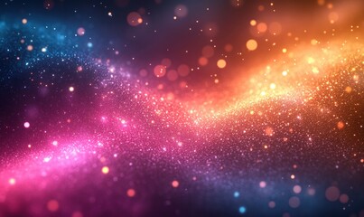 Fototapeta premium Sparkling Glitter Background with Soft Bokeh Lights in Pastel Silver and White Tones