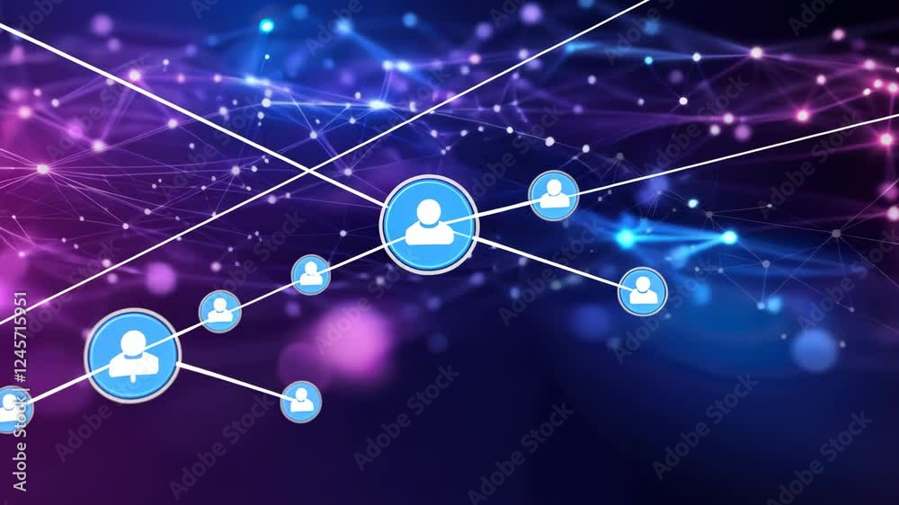 Poster dynamic digital networking and data connection in a futuristic virtual environment