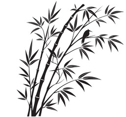 Fototapeta premium Elegant Bamboo Stalks: Traditional Japanese Zen Aesthetics , Art & Illustration