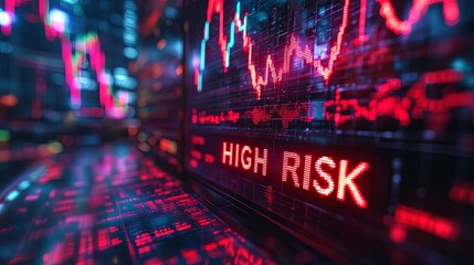 Fototapeta premium High-risk online stock trading insights stock market analysis digital trading environment dynamic viewpoint
