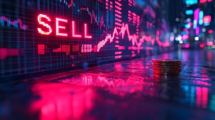 Dynamic online stock trading event demonstrating short selling strategies in a vibrant stock market environment